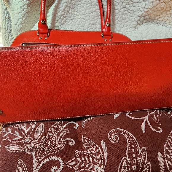 Great Preowned Kate Spade Rachelle Wellesley Red Leather Tote Bag - Picture 4 of 7